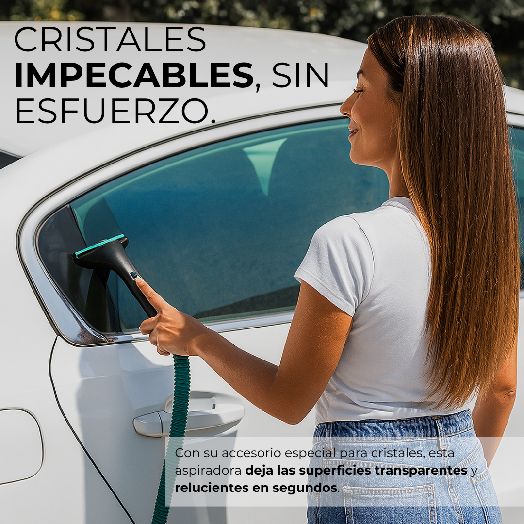 Clean Infinity Limpia tapicerías y líquidos, Pulverizador de agua y accesorio para ventanas.