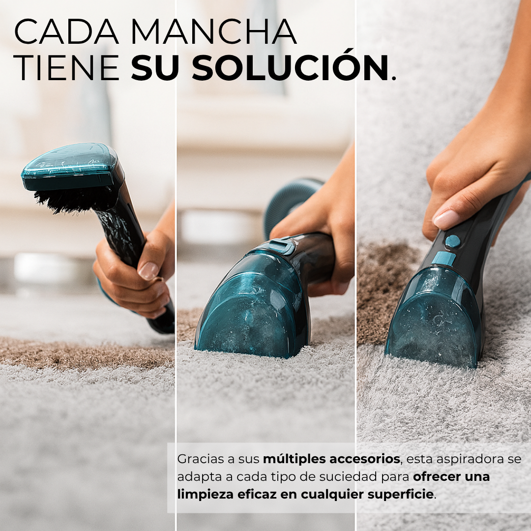 Clean Infinity Limpia tapicerías y líquidos, Pulverizador de agua y accesorio para ventanas.